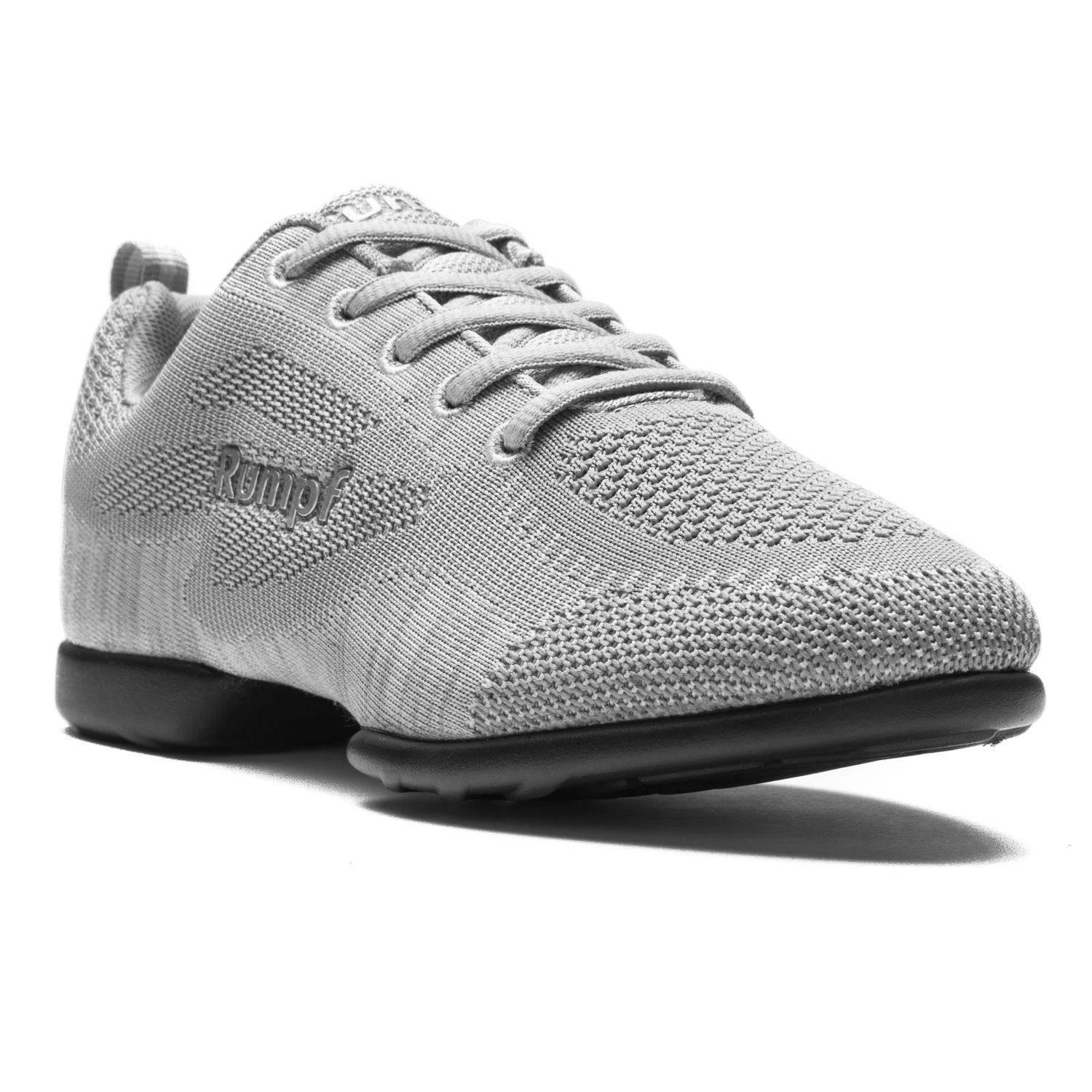 Rumpf 1567 Zuma Tanzsneaker: Grau mit Obermaterial aus Hightech-Mesh, schwarzer Sohle und seitlichem Branding.